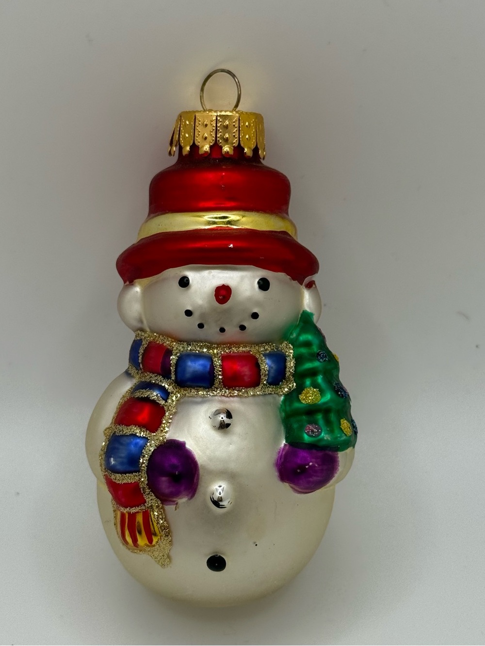 Unique Treasures vintage Blown Glass Snowman Ornament Christmas kitschy decor